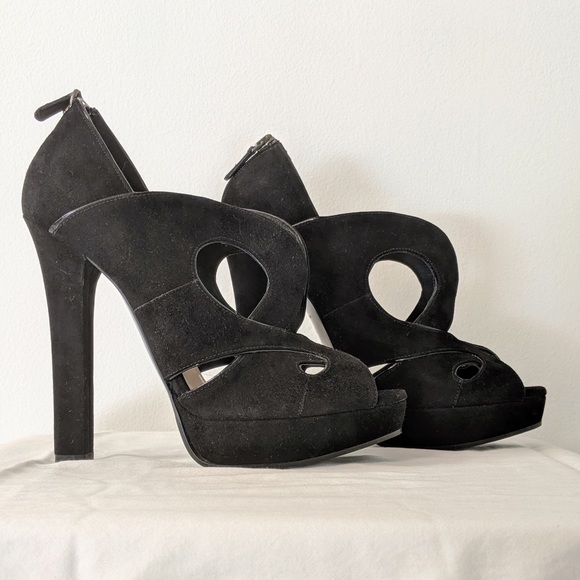 Bottega Veneta Suede Platform Heels - Picture 3 of 5